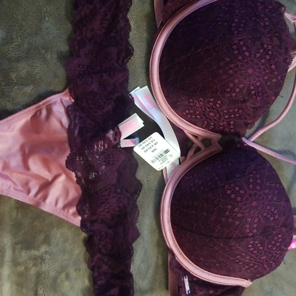 PINK Victoria's Secret 2 piece Bra & Panty set NWT